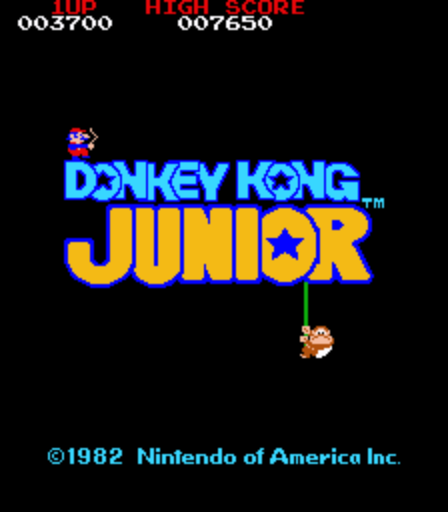 Donkey Kong Junior (Easy) Title Screen